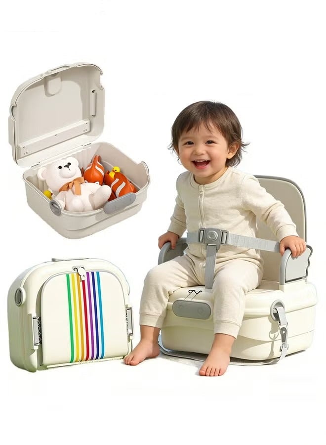 Aissiora 2-in-1 Children's High Chair   Baby High Chair with Storage Function   Portable Travel Seat   Compact Foldable High Chair   Baby Storage Box   With Adjustable Safety Belt   Suitable for Babies Over 6 Months - Image 3